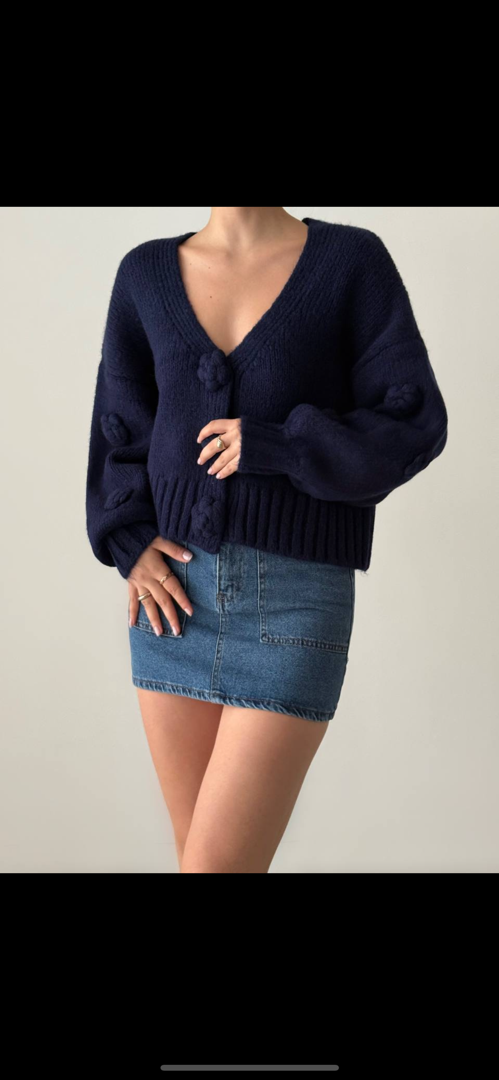 Dark blue cardigan