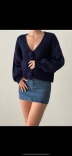 Dark blue cardigan
