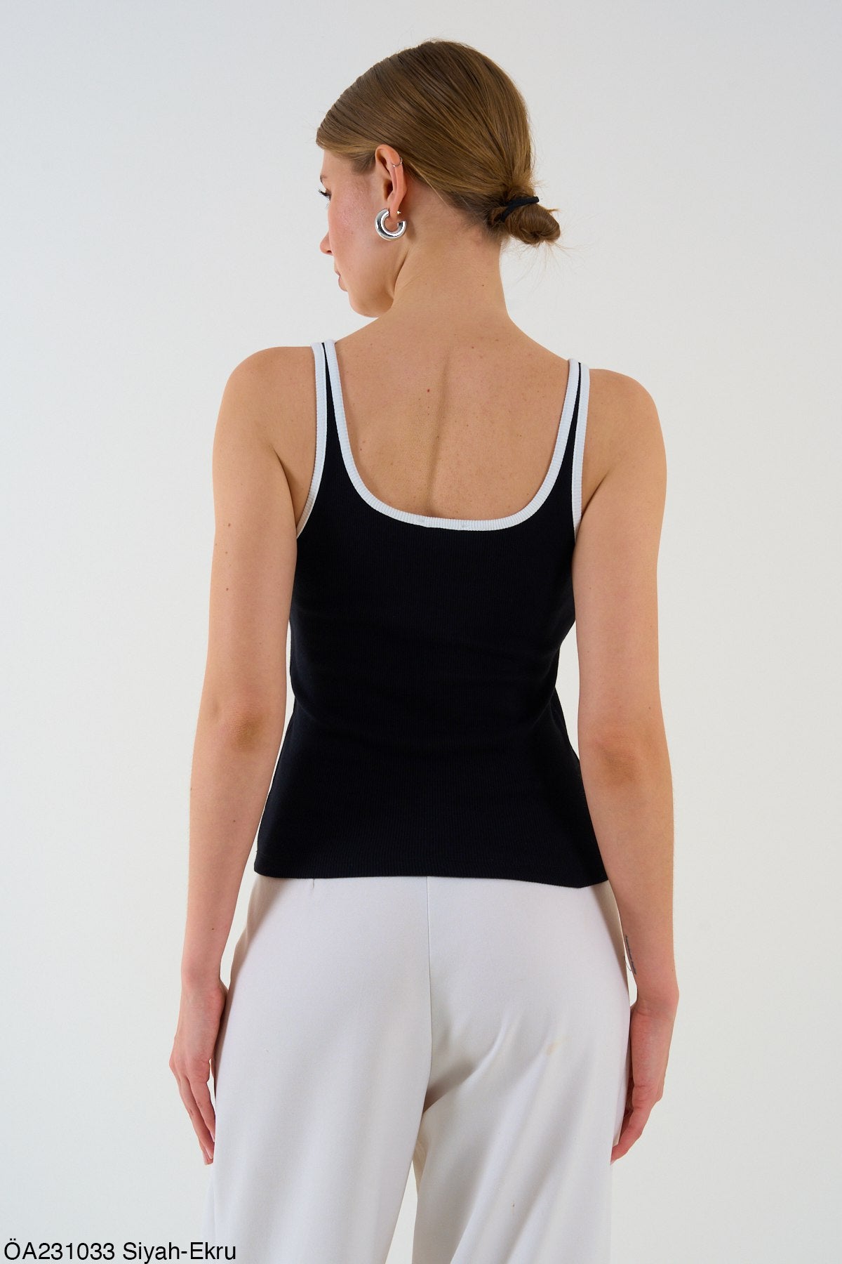 White/Black top