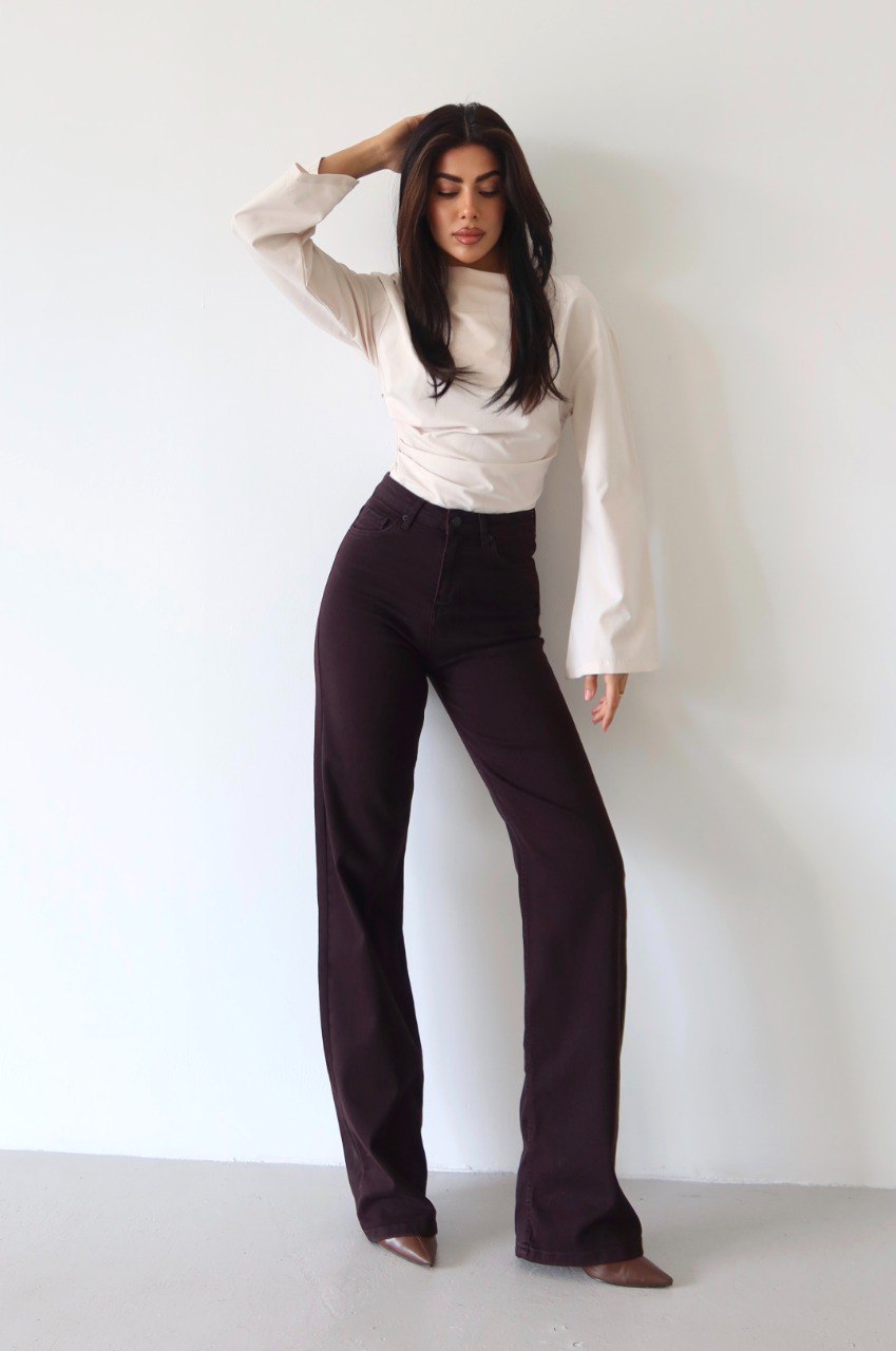 Burgundy brown jeans