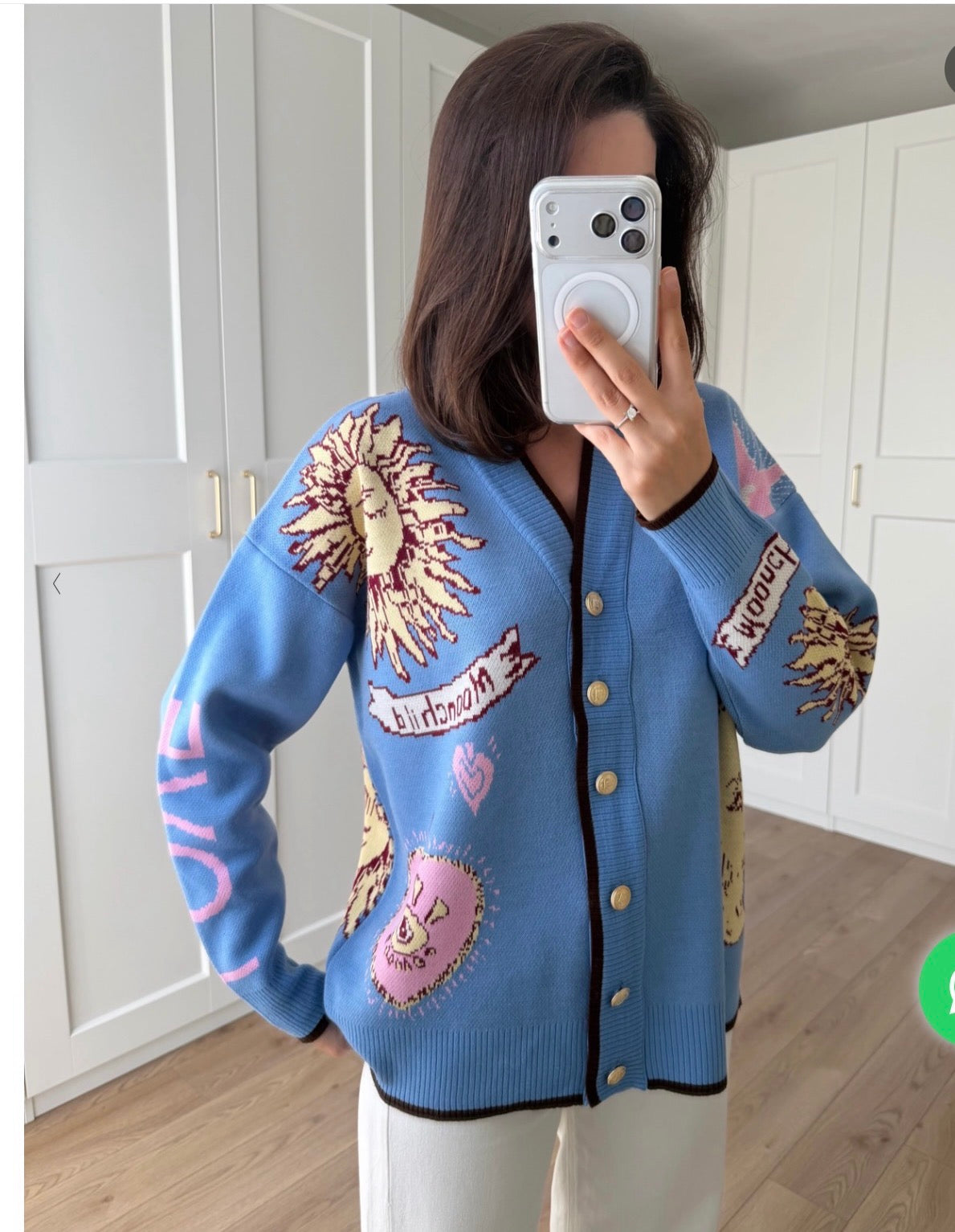 Blue cardigan