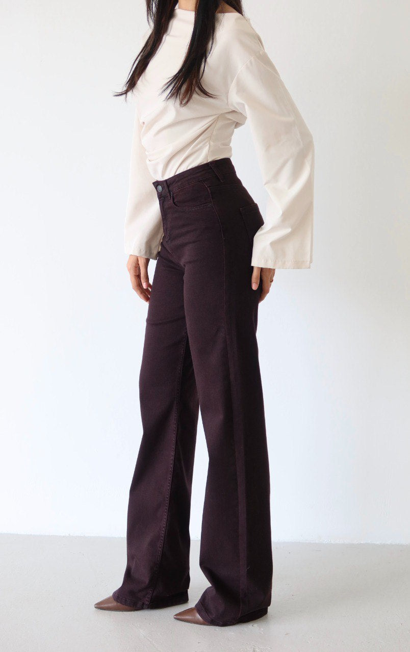 Burgundy brown jeans