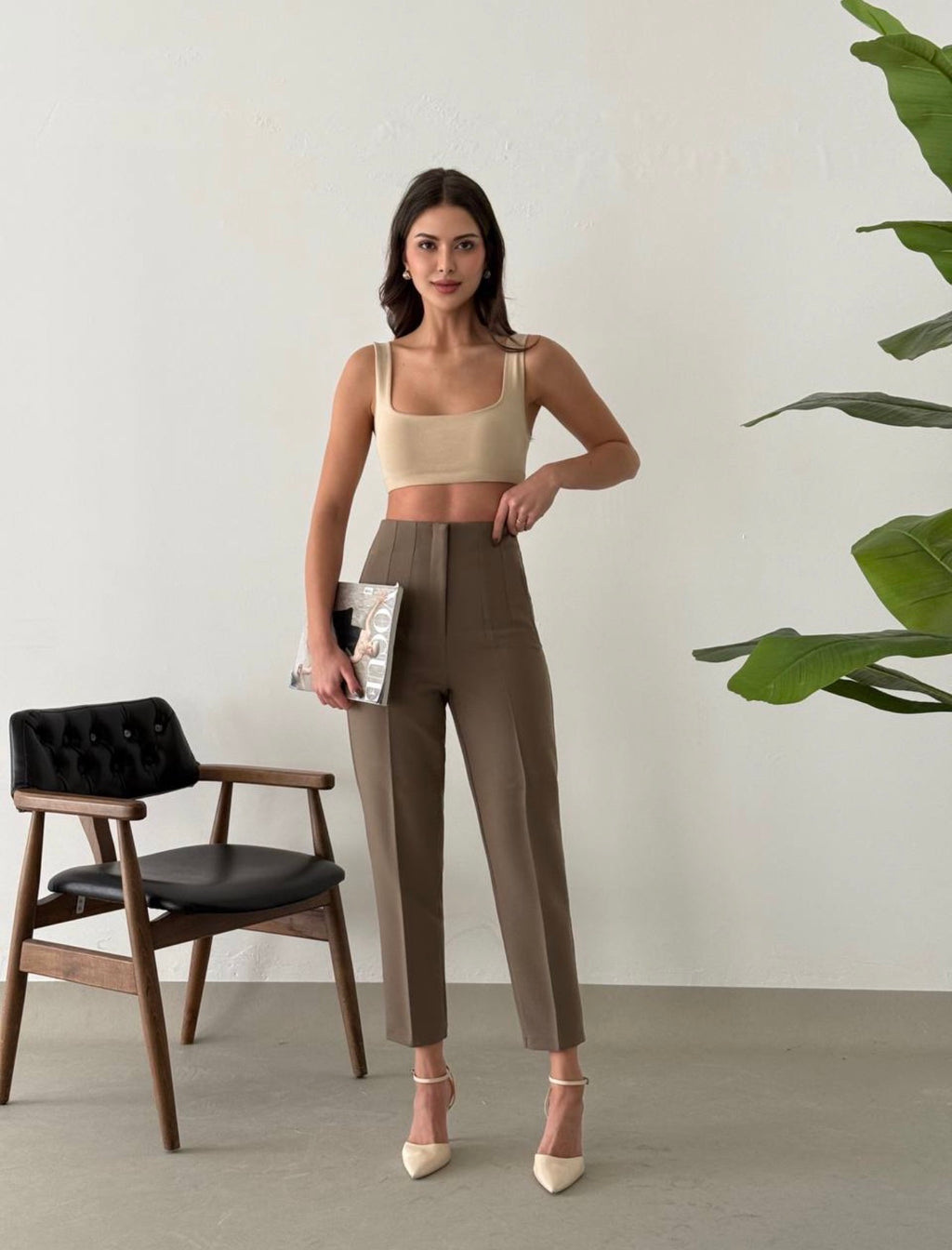 Burgundy/ olive green pants