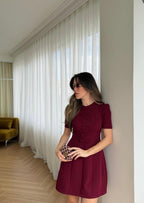 Burgundy dress