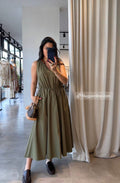 Olive green dress