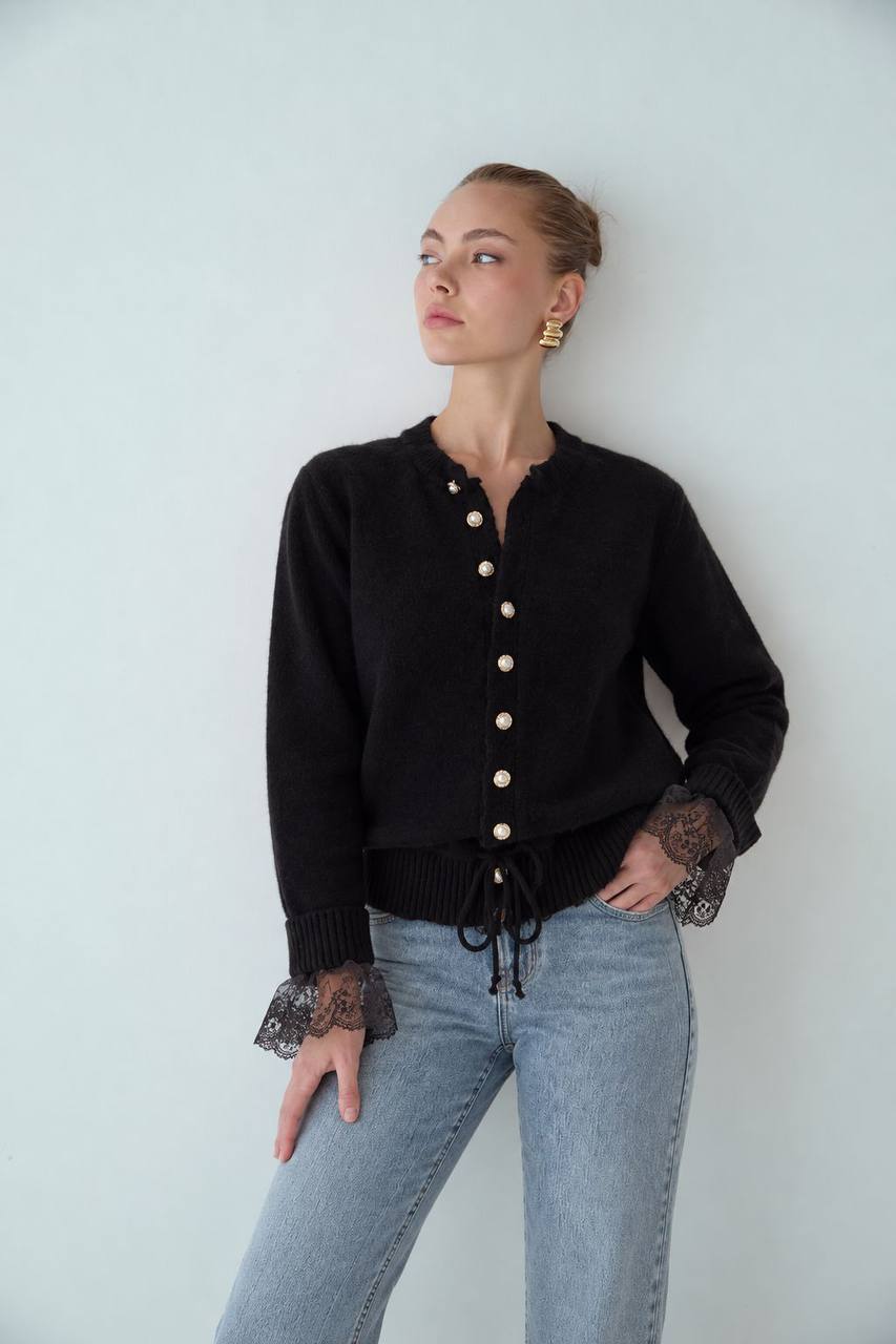Black/Grey Cardigan