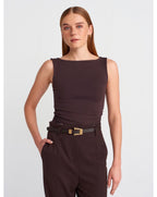 Black/white/Brown top