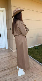 Beige trench coat