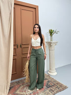 Olive green / navy pants
