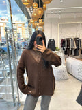 Brown cardigan