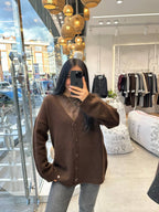 Brown cardigan