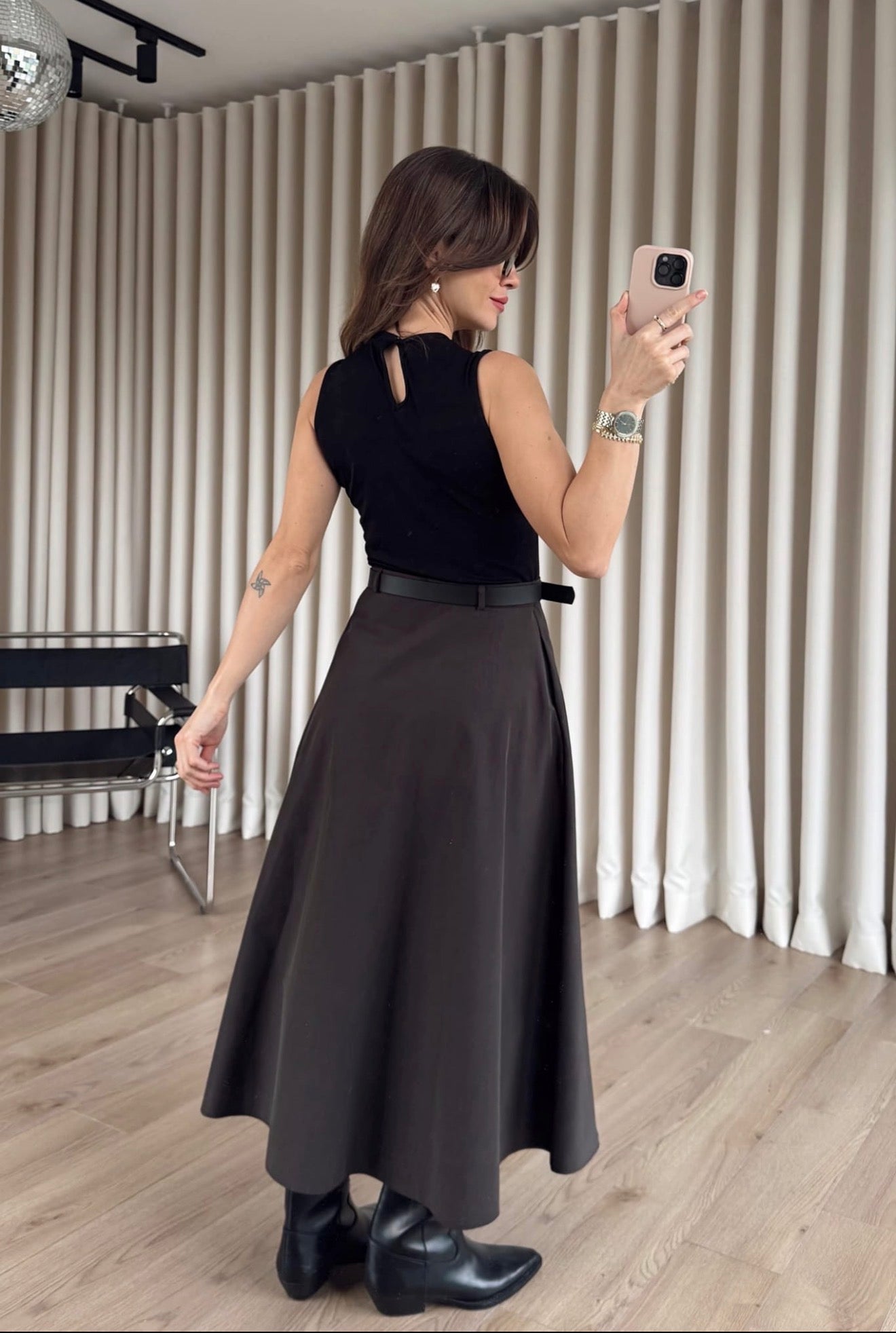 Black brown dress