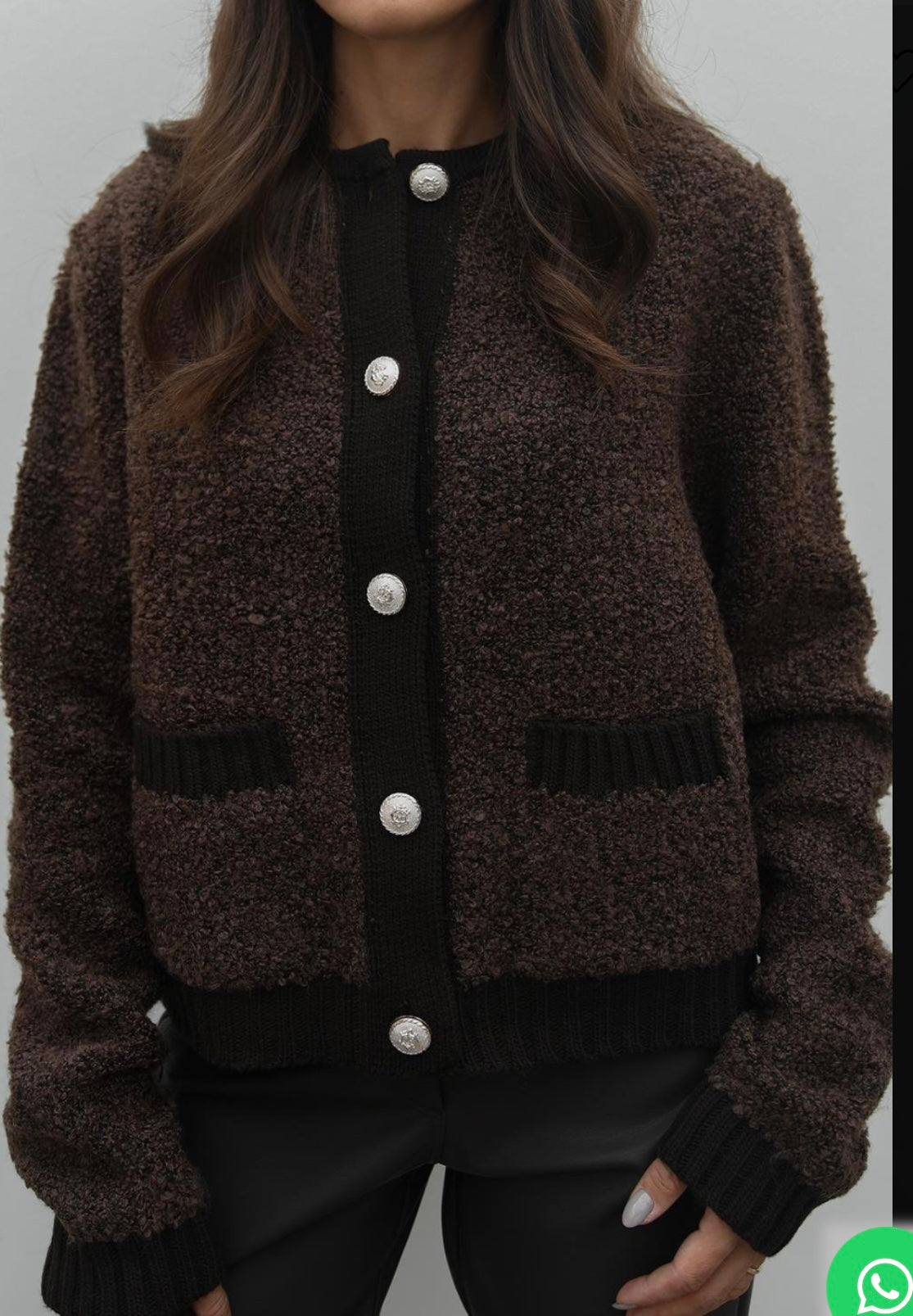 Brown cardigan