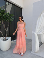 Orange pink dress