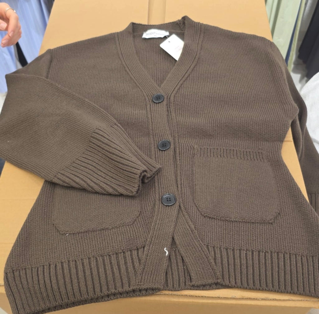 Brown cardigan