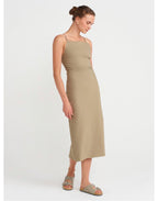 Olive green / Beige dress