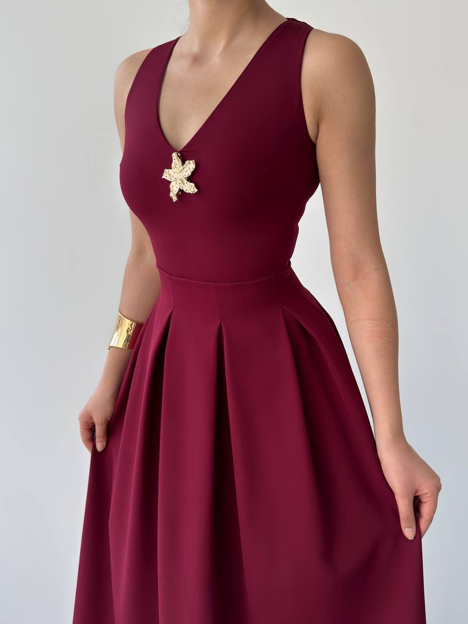 Burgundy dress