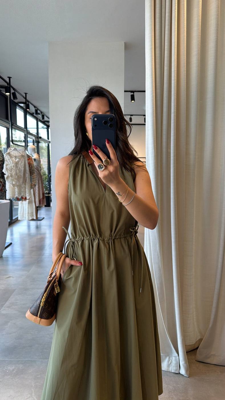Olive green dress