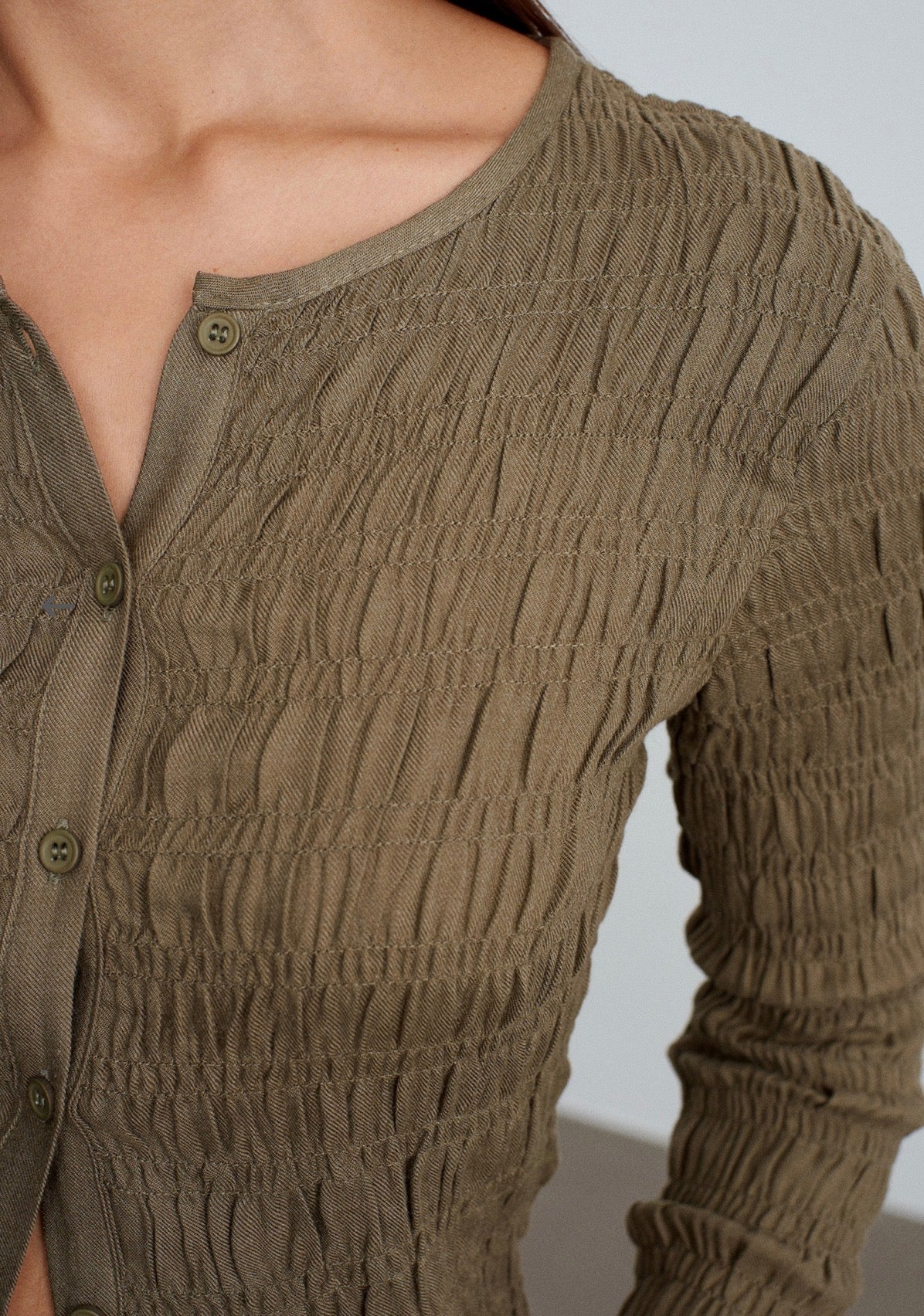 Olive green top