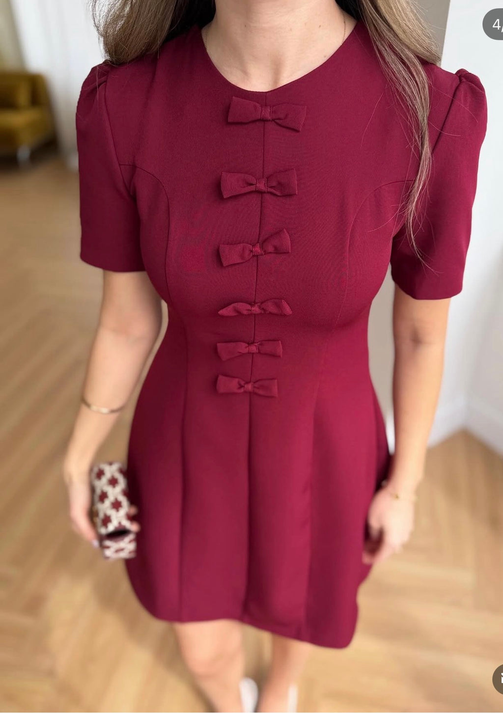 Burgundy dress