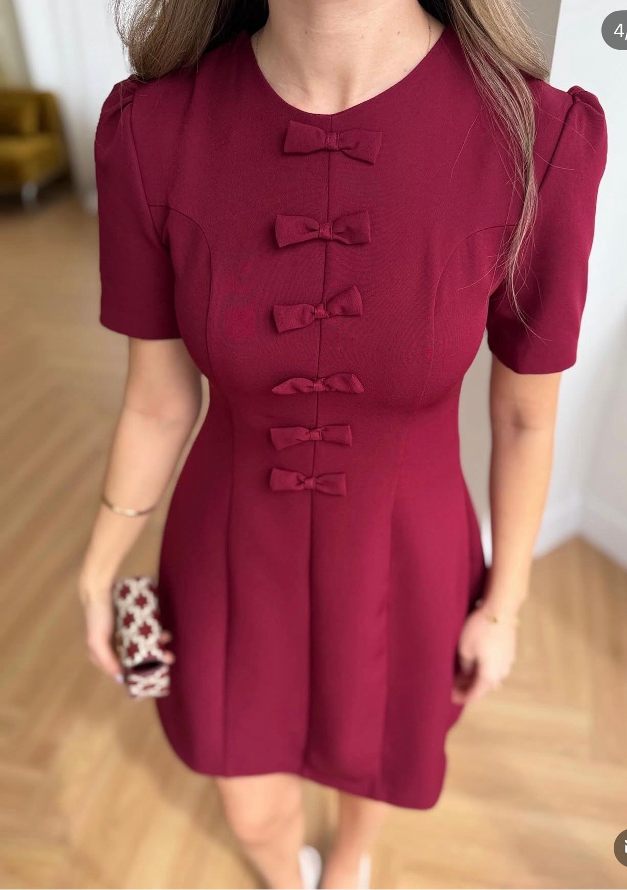 Burgundy dress