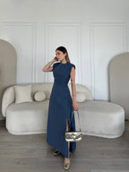 Blue navy/olive green dress