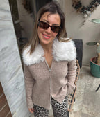 Grey/ Beige top