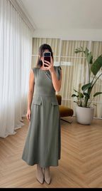 Olive green dress