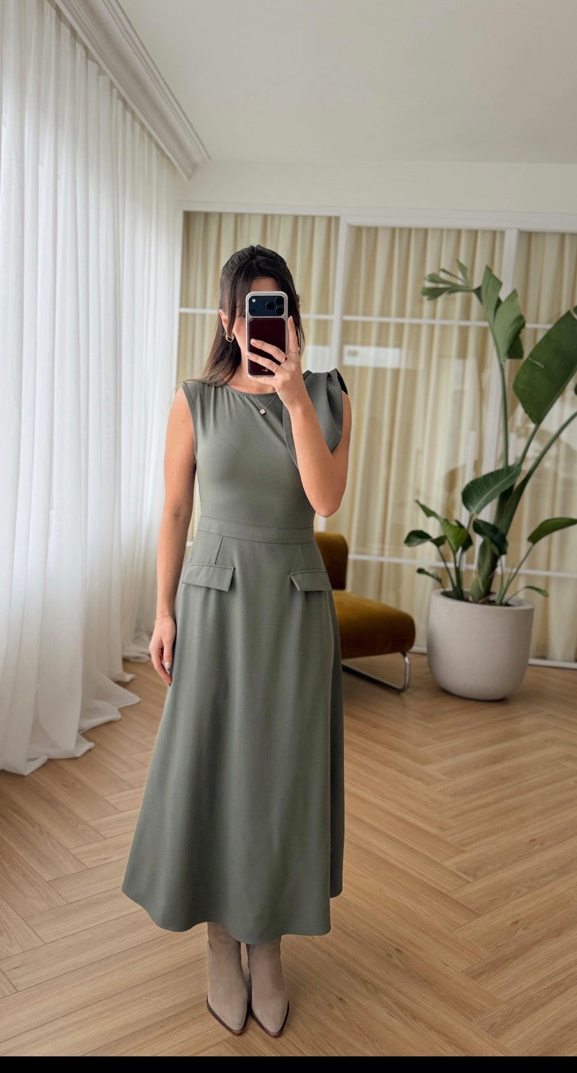 Olive green dress