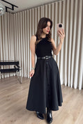 Black brown dress