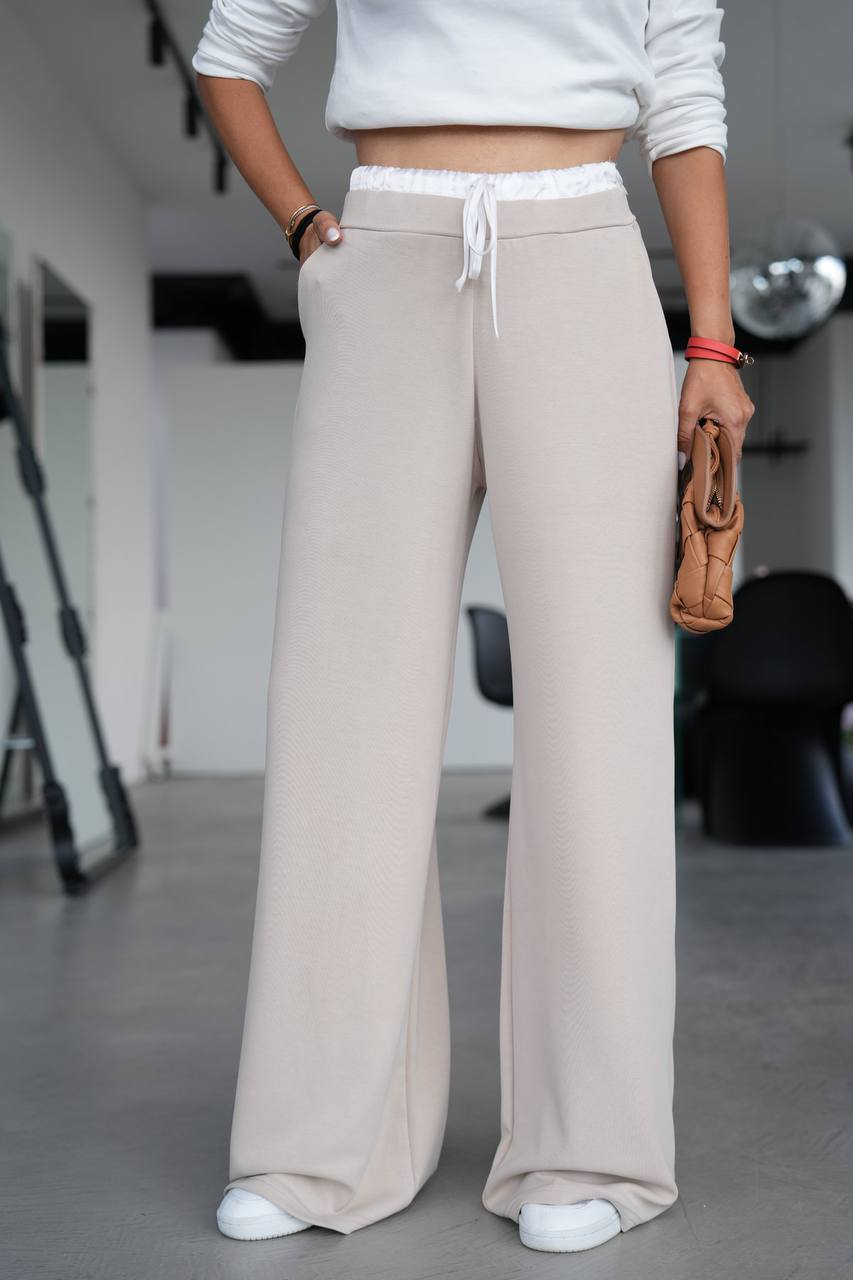 Beige grey pants