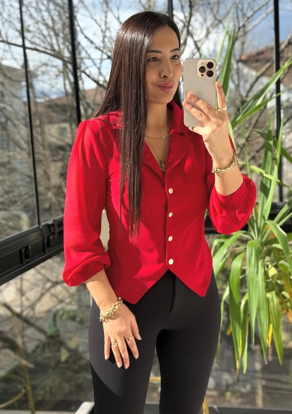 Red/brown top