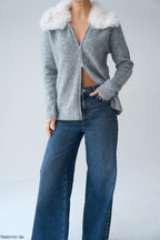 Grey/ Beige top