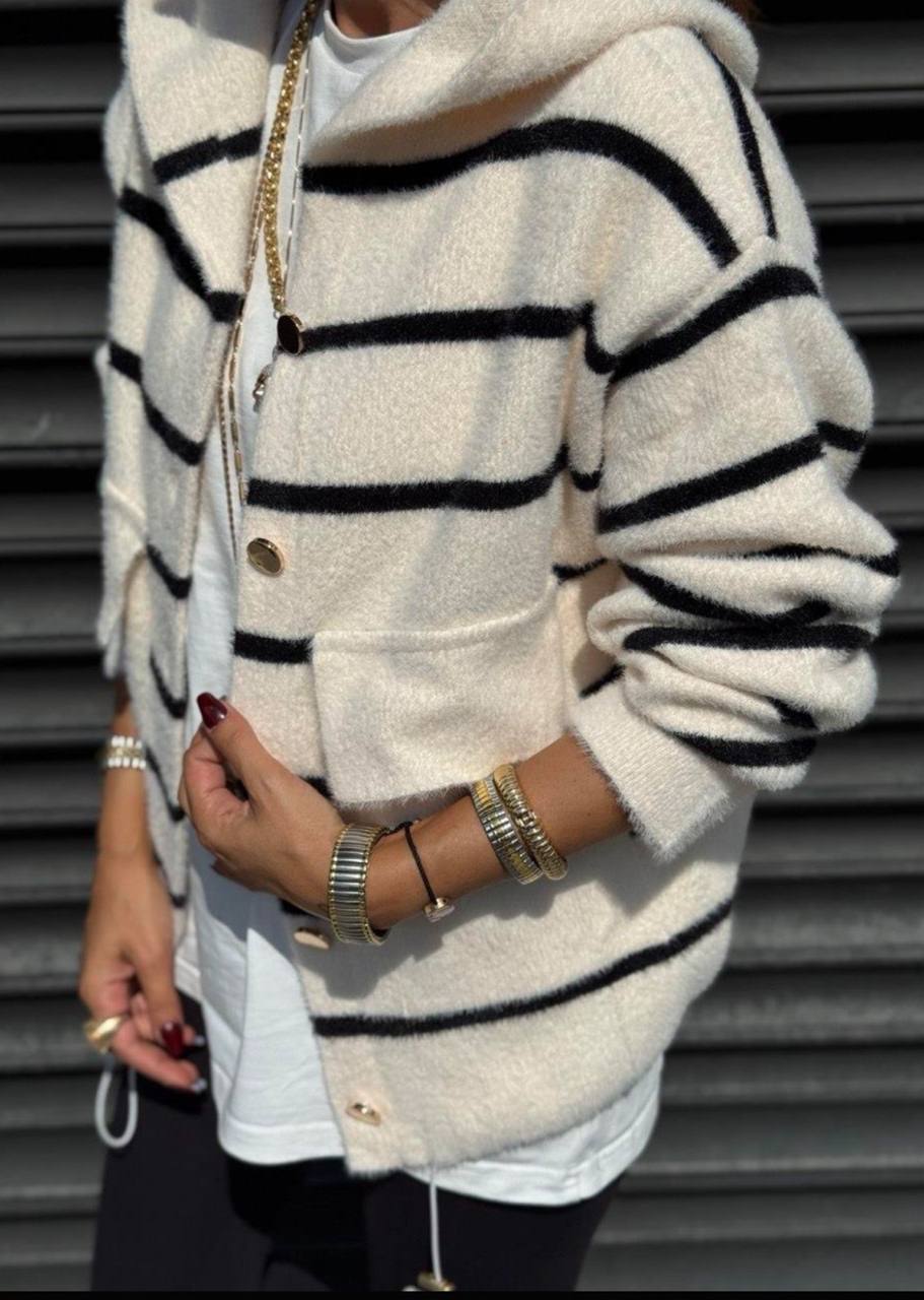 Black white cardigan