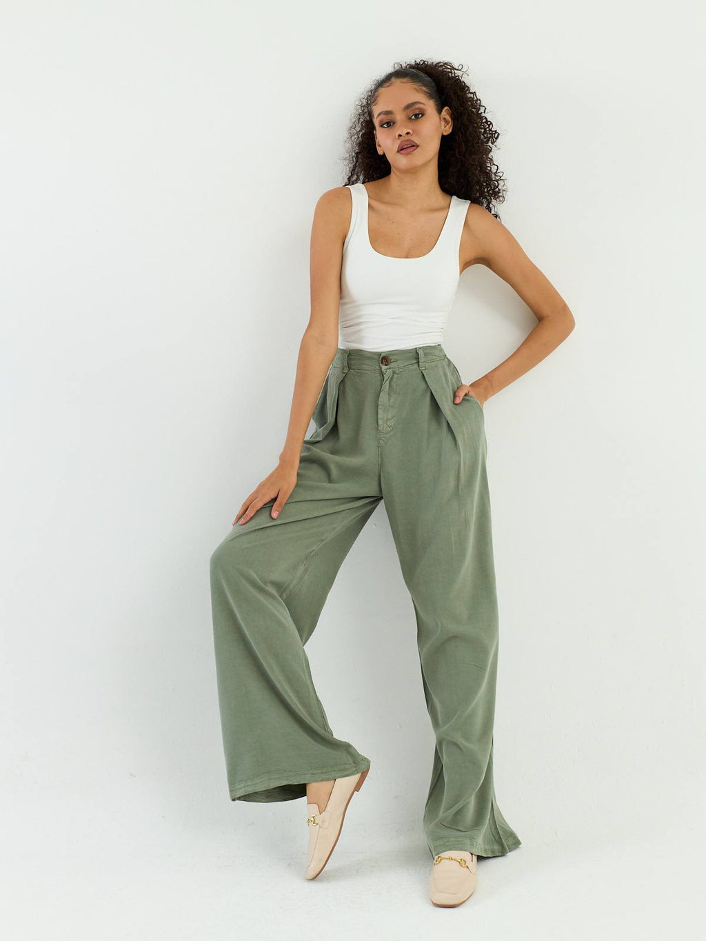 Olive green pants