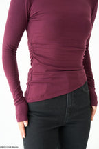 Burgundy top