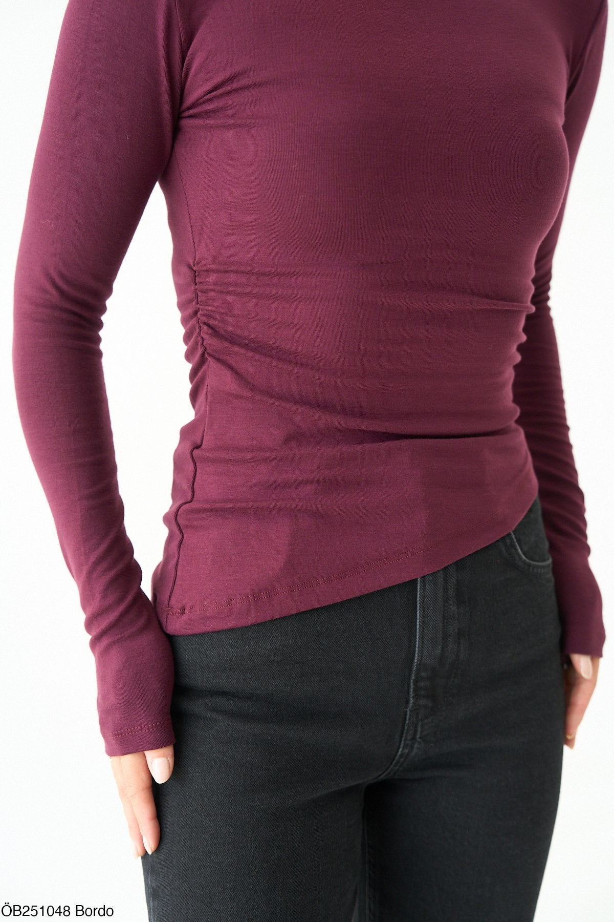 Burgundy top