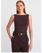 Black/white/Brown top