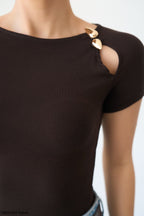 Black/Brown top
