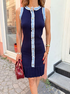 White/Navy dress