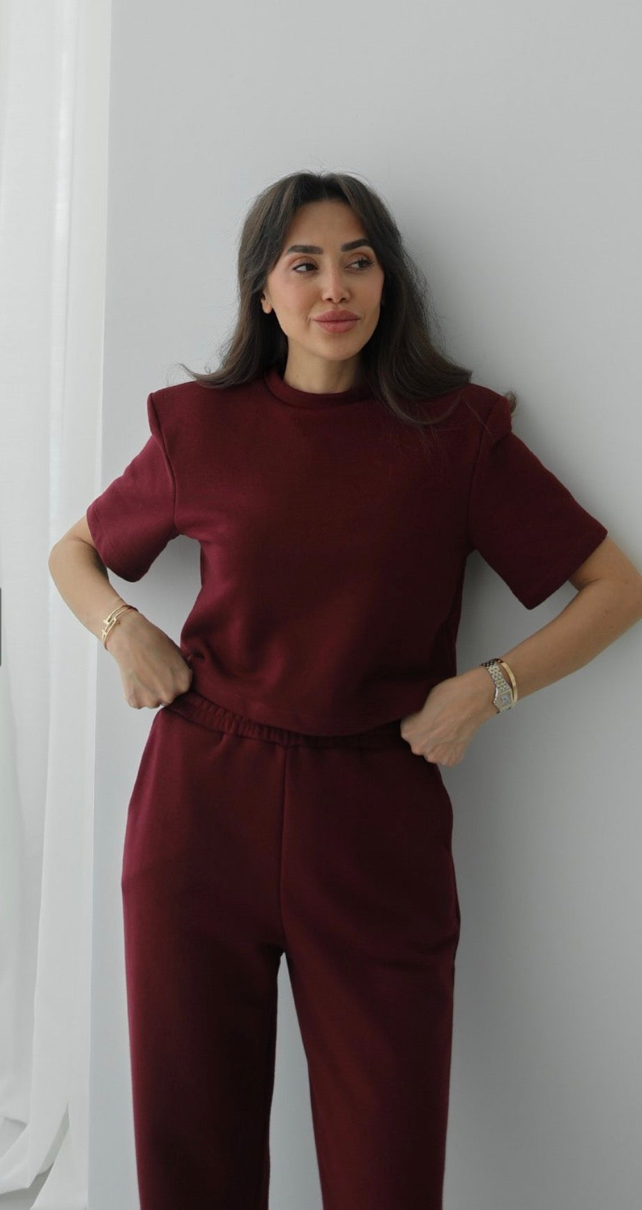 Burgundy/ blue navy set