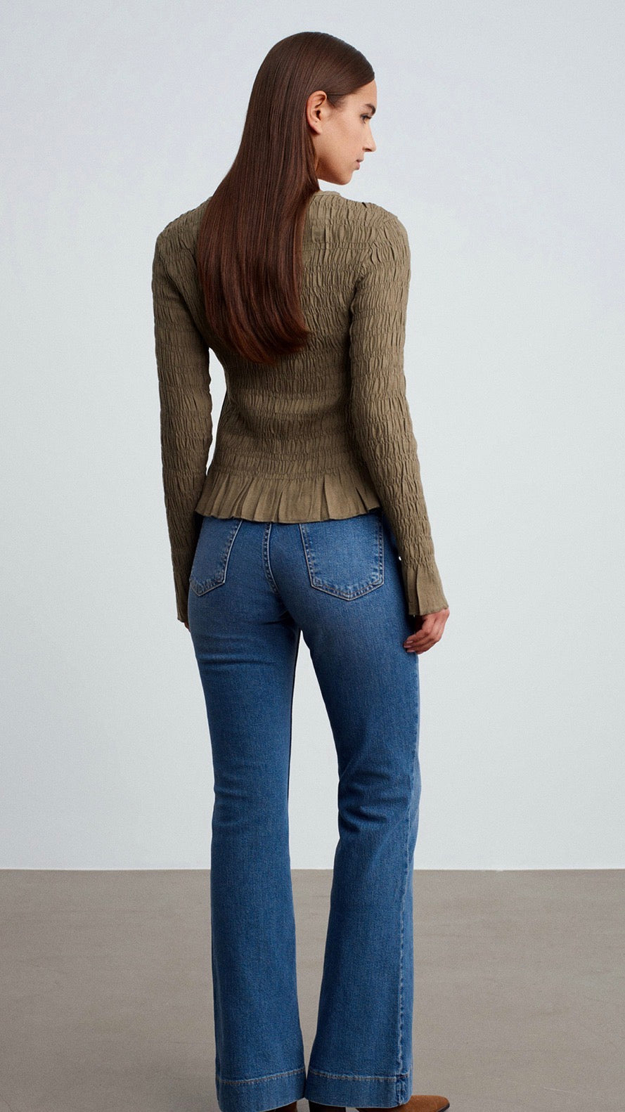 Olive green top