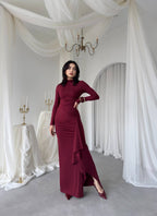 Burgundy dress