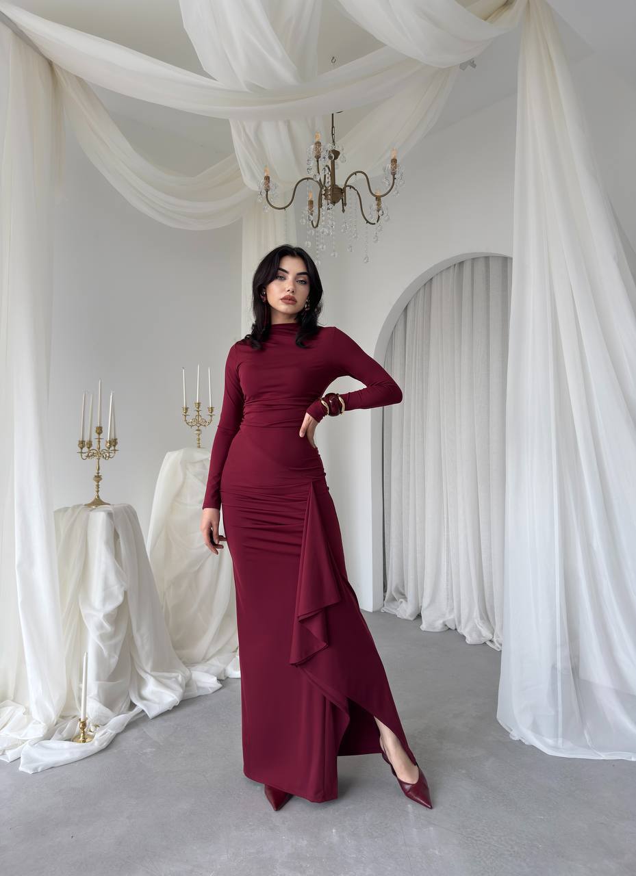 Burgundy dress