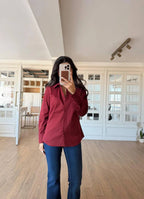 Burgundy shirt