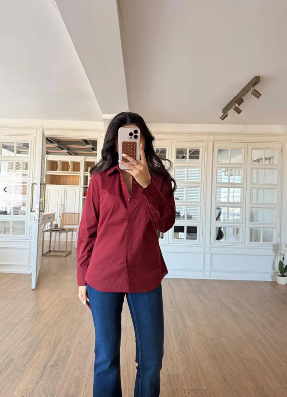 Burgundy shirt