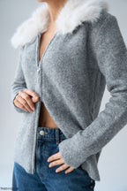 Grey/ Beige top