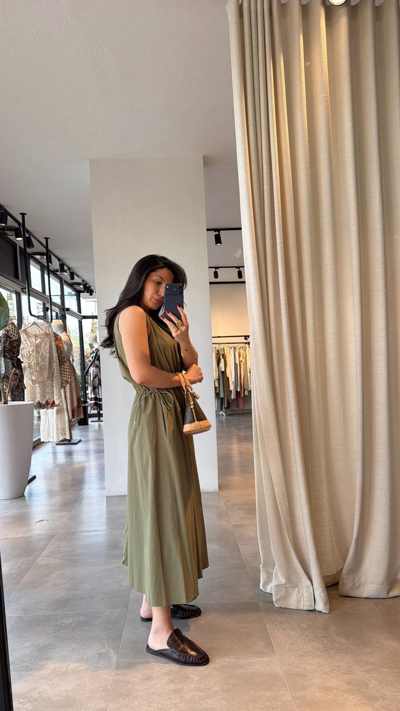 Olive green dress
