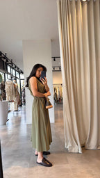 Olive green dress
