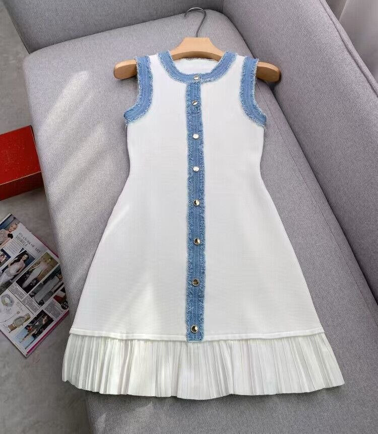 White/Navy dress